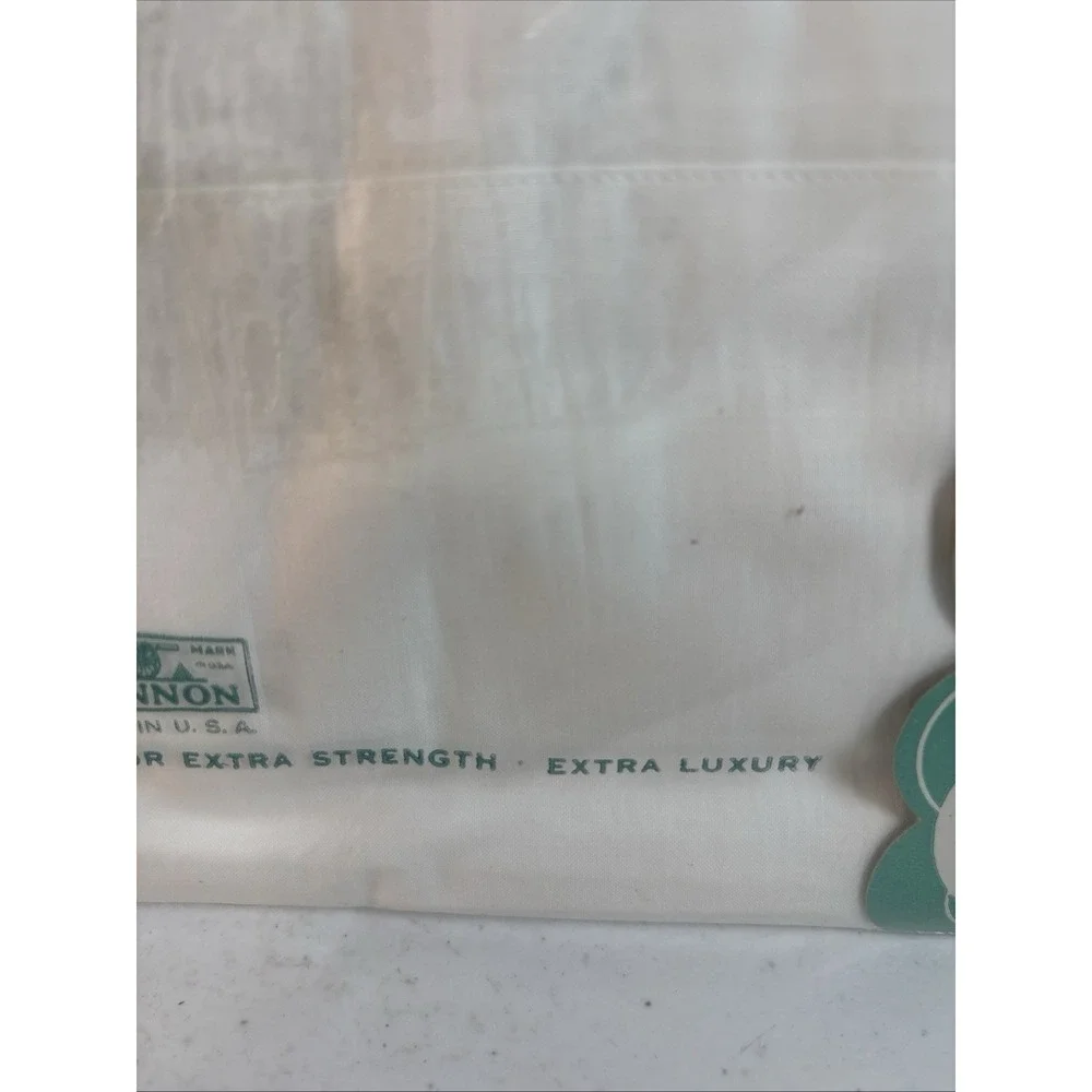 Vtg CANNON Combspun Percale Cotton Double Bed Flat Sheet WHITE 81 X 108
